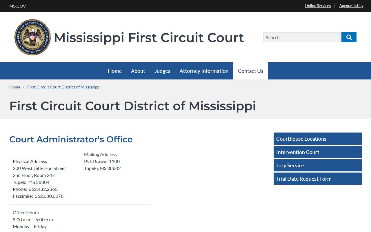Lee County court dockets information on the First Circuit Court administrator and calendar page