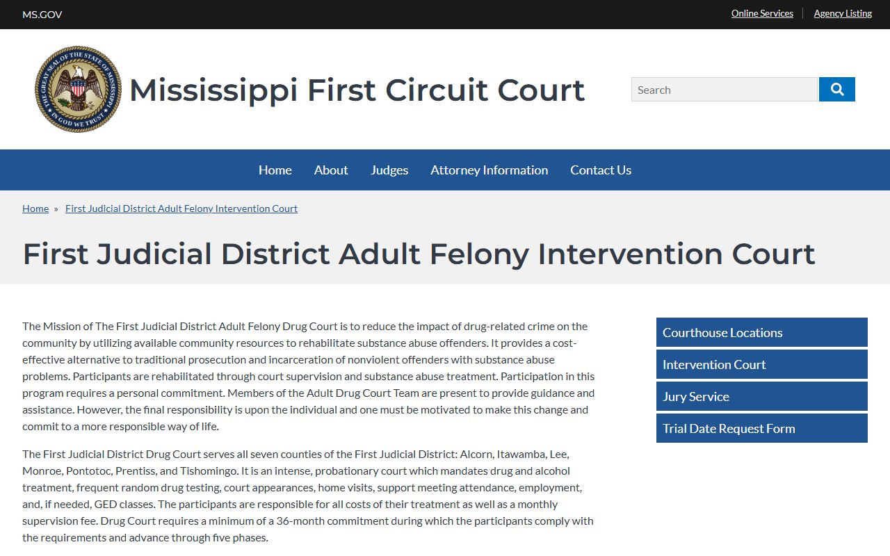 Adult Felony Intervention Court and Drug Court informing Lee County Criminal Court Records