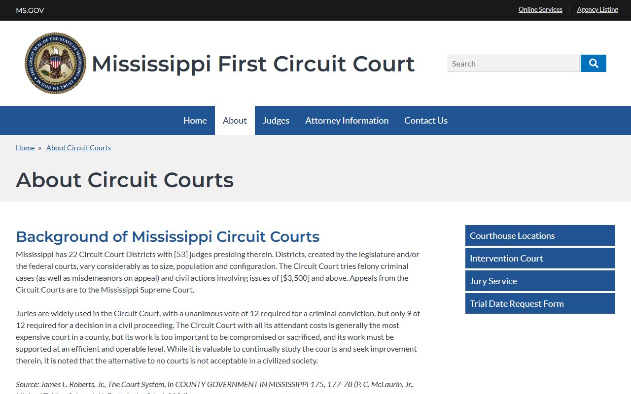 Lee County Circuit Court jurisdiction in the First Circuit Court District