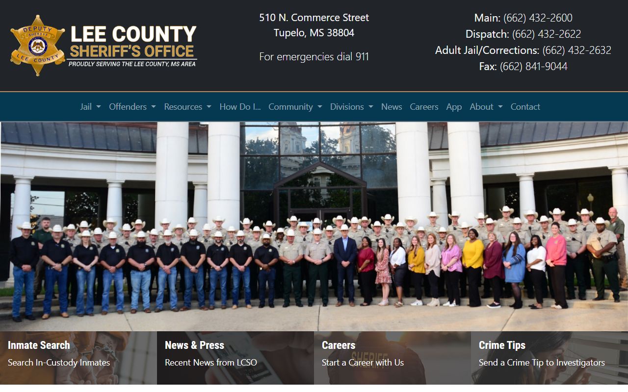 Lee County court records and Sheriff's Office home page