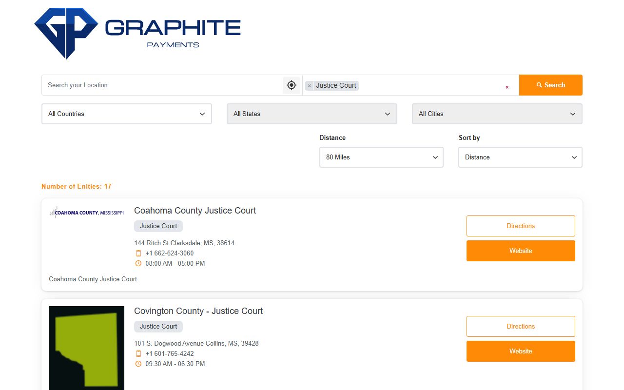 Lee County Traffic Court Justice Court online ticket payment portal
